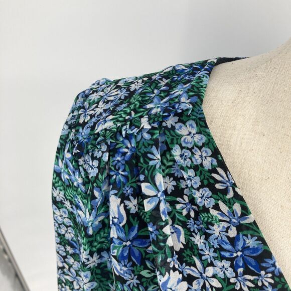 Karl Lagerfeld Paris Floral Chiffon Dress SIZE 14 Ruffle Mini Romantic - Picture 6 of 16